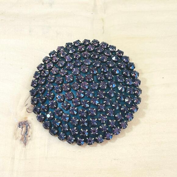 Antique Brooch 1918-20s Edwardian Amethyst Rhinestone Czech Pin Art Deco - Picture 14 of 16